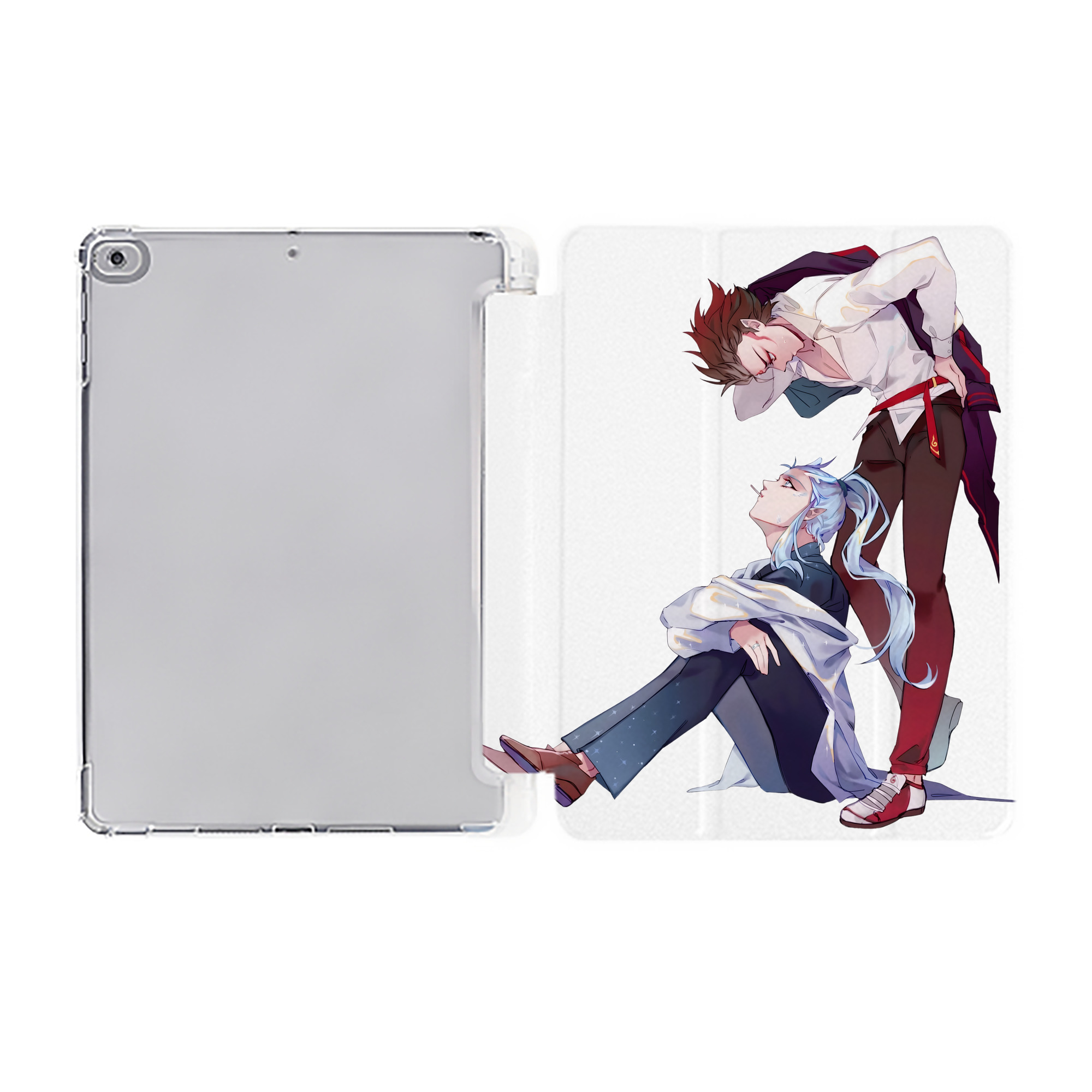 （画像用） Ne Zha 2 ナタ 魔童の大暴れ IPad ケース ペン収納付き 三つ折りスタンド PUレザー×シリコン 対応機種9.5/10.5/10.9インチ